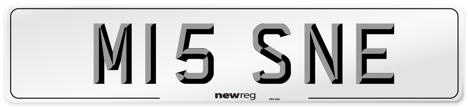 M15 SNE Number Plate from New Reg